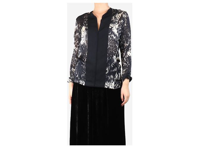 Lanvin Schwarze Seidenbluse - Größe UK 8 - Ansicht 3