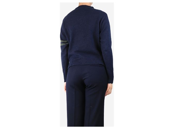 Autre Marque Pull à col montant bleu marine - taille S - vue 2