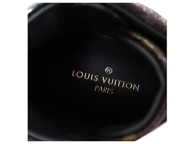 Sneakers Alte in Pelle Louis Vuitton Marrone Nero - vista 13