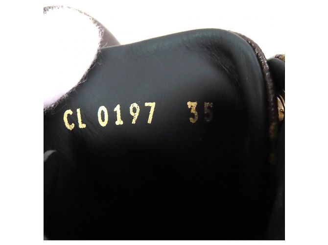 Sneakers Alte in Pelle Louis Vuitton Marrone Nero - vista 14