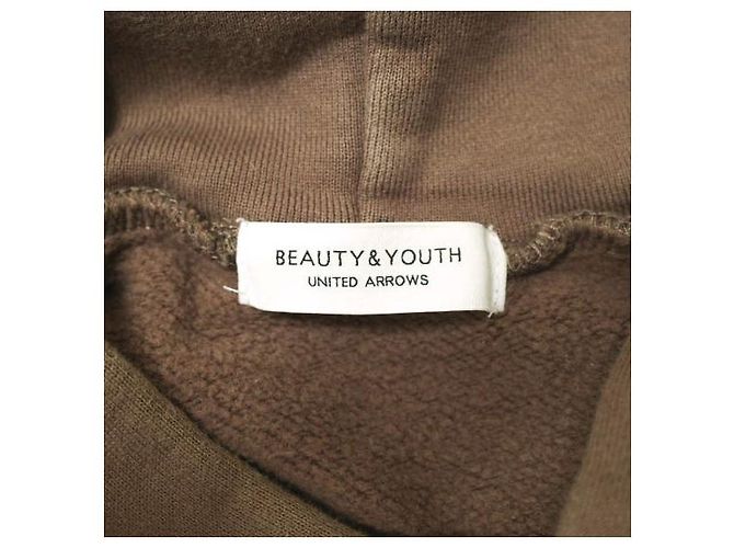 Autre Marque SUDADERA DE ALGODÓN MERCELADO BEAUTY&YOUTH UNITED ARROWS Castaño - vista 3