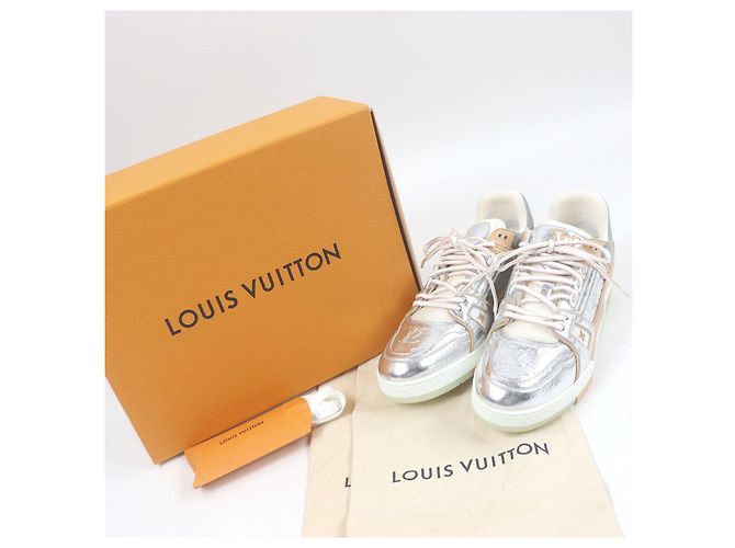 Ledersneaker Louis Vuitton LV Trainer Line Silber - Ansicht 2