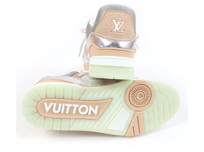 Ledersneaker Louis Vuitton LV Trainer Line Silber - Ansicht 5