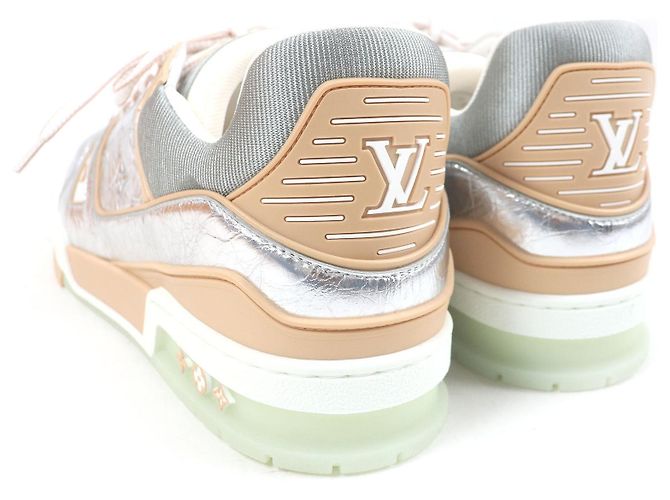 Ledersneaker Louis Vuitton LV Trainer Line Silber - Ansicht 6