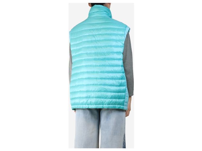 Herno Turquoise ultralight nylon vest - size UK 8 - view 2