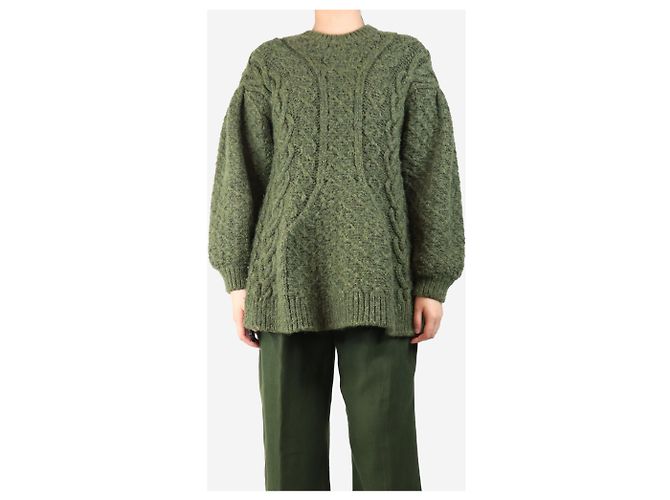 Simone Rocha Jersey verde de punto grueso y oversized - talla S - vista 3