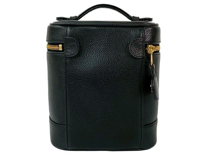 Borsa a mano Vanity in pelle caviar Chanel Coco Mark Nero - vista 3