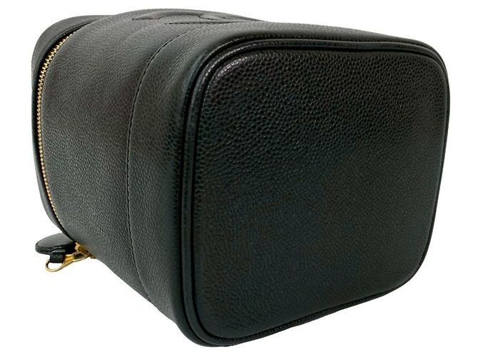 Borsa a mano Vanity in pelle caviar Chanel Coco Mark Nero - vista 7