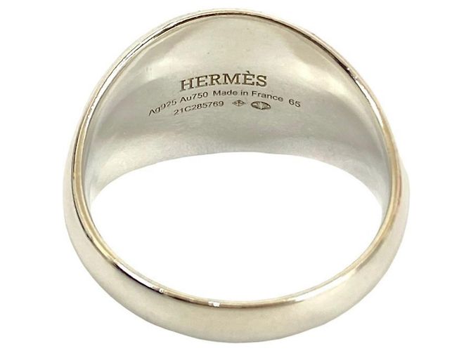 Ring Hermès Anillo Chevalier Ex Libris HERMES Plata Dorado - vista 2