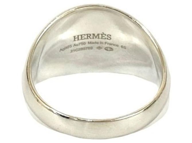 Ring Hermès Anillo Chevalier Ex Libris HERMES Plata Dorado - vista 6