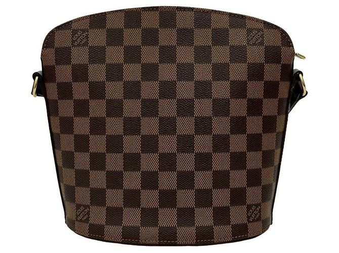 Borsa a Spalla in Pelle Damier Drouot di Louis Vuitton Marrone - vista 3