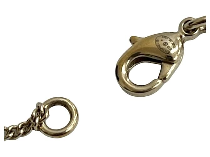 Collana Chanel Coco Mark con strass e perle finte Marrone Bianco D'oro - vista 3