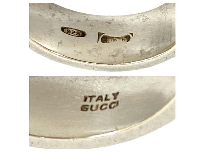 Anello in argento 925 con logo GUCCI - vista 2