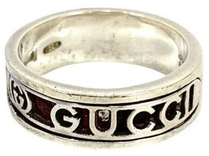 Anello in argento 925 con logo GUCCI - vista 5