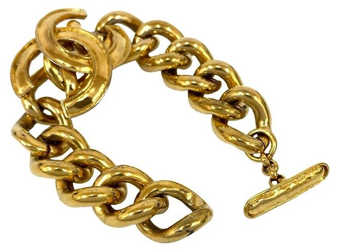 Bracciale a Catena Vintage Coco Mark di Chanel D'oro - vista 3