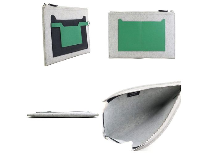 Borsa a tracolla Hermes Hermès Toudeau Marrone Nero Verde - vista 2