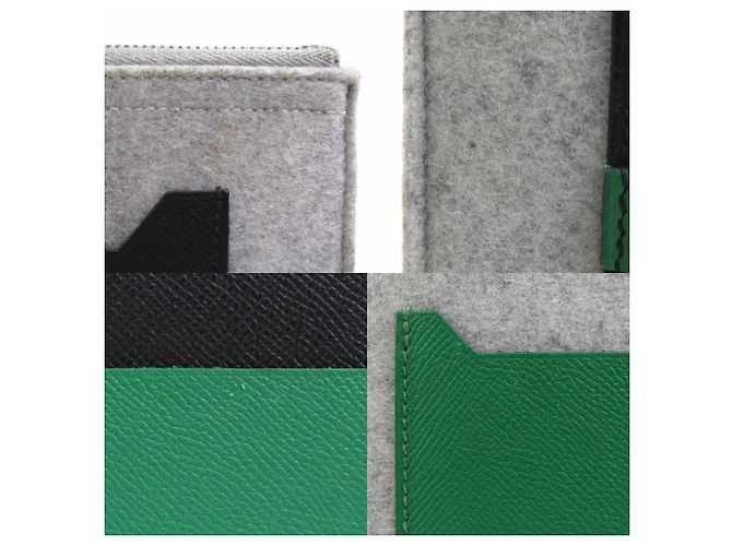 Borsa a tracolla Hermes Hermès Toudeau Marrone Nero Verde - vista 4