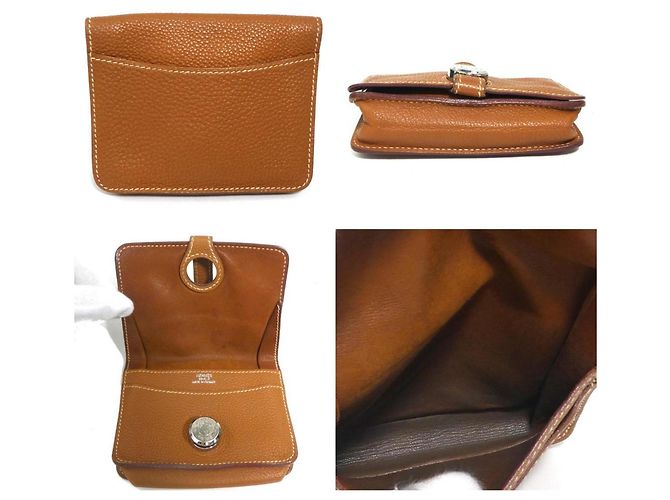 Monedero de cuero Dogon de Hermès - Marrón Castaño - vista 2