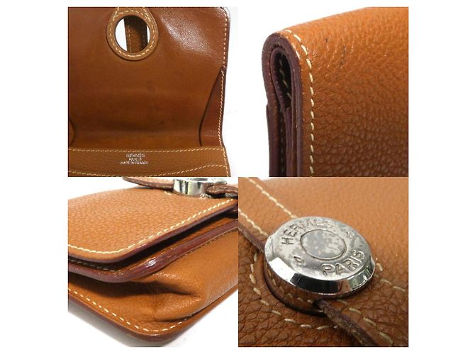 Monedero de cuero Dogon de Hermès - Marrón Castaño - vista 3