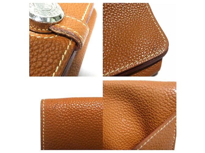 Monedero de cuero Dogon de Hermès - Marrón Castaño - vista 4