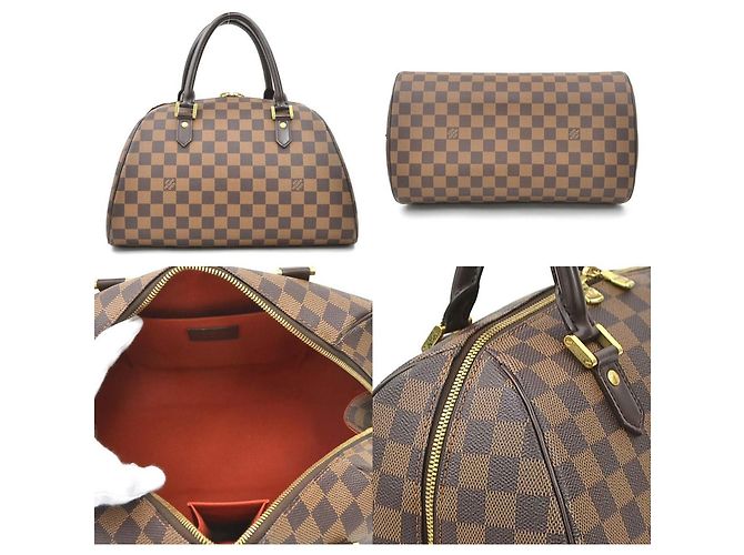 Bolso Louis Vuitton Damier Rivera MM Castaño - vista 3