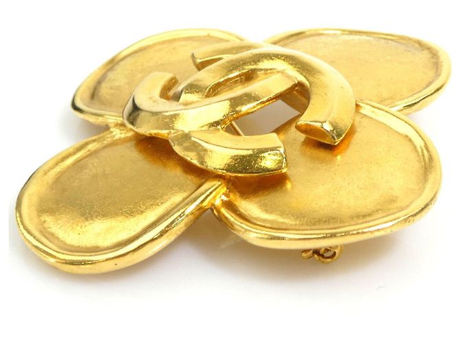 Spilla in metallo dorato Coco Mark di CHANEL D'oro - vista 3