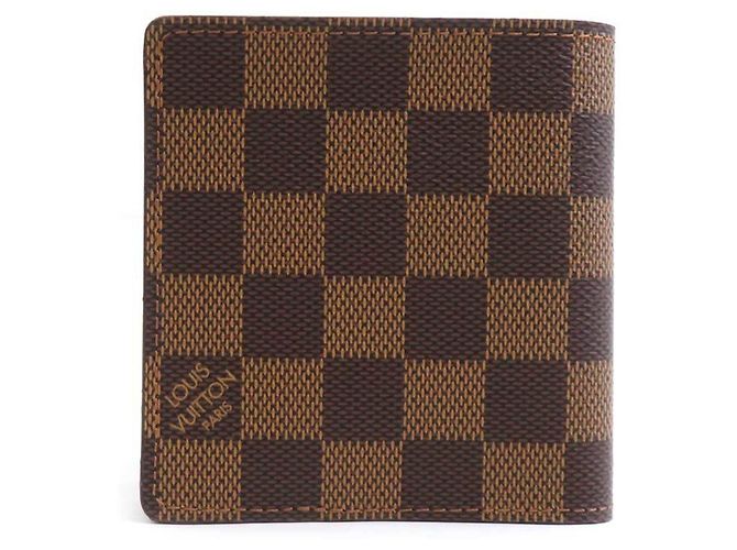 Louis Vuitton Damier Canvas Bi-Fold Geldbörse in Ebene Damier ebene - Ansicht 2