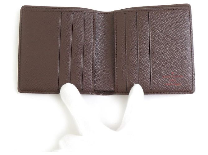 Louis Vuitton Damier Canvas Bi-Fold Geldbörse in Ebene Damier ebene - Ansicht 3
