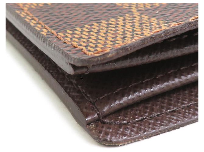 Louis Vuitton Damier Canvas Bi-Fold Geldbörse in Ebene Damier ebene - Ansicht 4