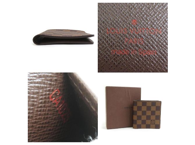 Louis Vuitton Damier Canvas Bi-Fold Geldbörse in Ebene Damier ebene - Ansicht 5