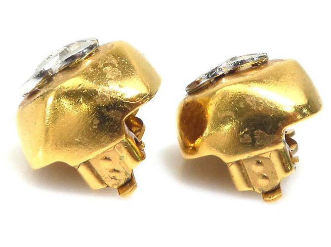 Orecchini in metallo con clip Coco Mark di Chanel D'oro - vista 4