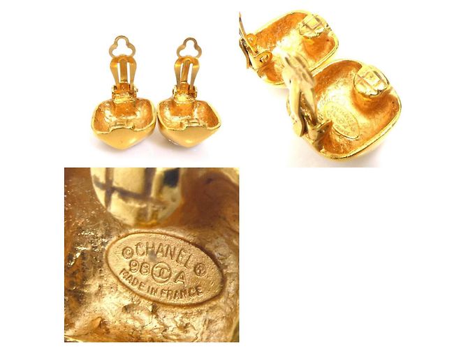 Orecchini in metallo con clip Coco Mark di Chanel D'oro - vista 5