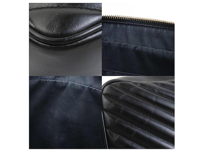 Borsa a Spalla Lou di Saint Laurent Nero - vista 3