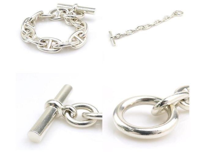 Hermès Bracciale Charm Chaine d'Ancre TGM Hermes Argento - vista 4