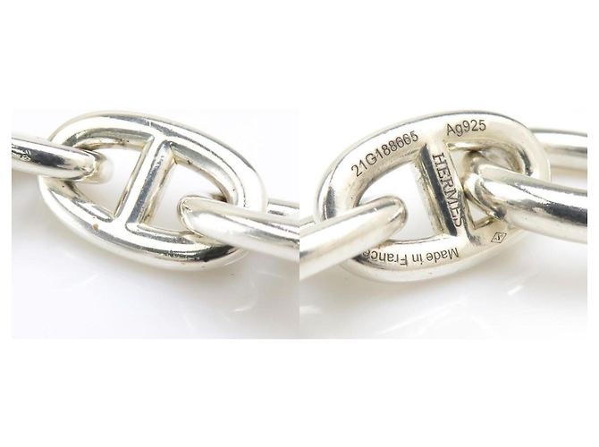 Hermès Bracciale Charm Chaine d'Ancre TGM Hermes Argento - vista 5