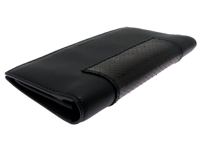 Gucci Schwarze Leder Lange Brieftasche - Ansicht 4