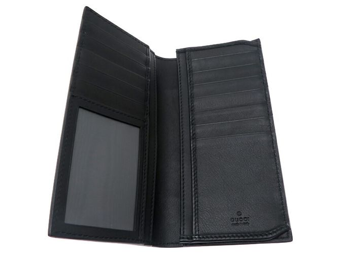 Gucci Schwarze Leder Lange Brieftasche - Ansicht 5
