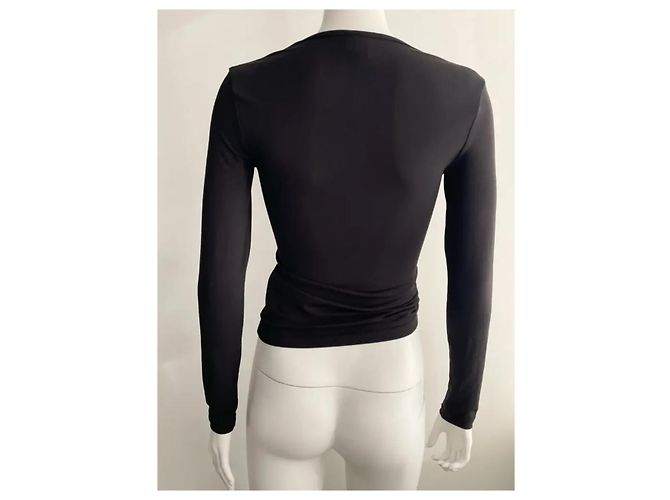 Blusa Versace Jeans Couture Marrón Asimétrica con Hebilla Castaño - vista 4