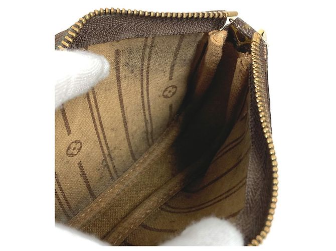 Mini Pochette Accessori Monogram Louis Vuitton Marrone Monogramma - vista 14