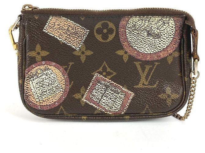 Mini Pochette Accessori Monogram Louis Vuitton Marrone Monogramma - vista 2