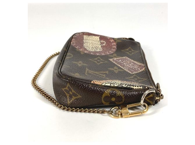 Mini Pochette Accessori Monogram Louis Vuitton Marrone Monogramma - vista 3