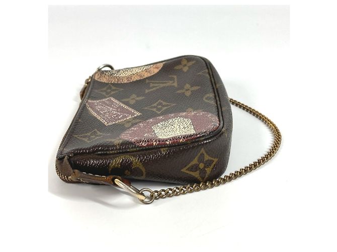 Mini Pochette Accessori Monogram Louis Vuitton Marrone Monogramma - vista 4