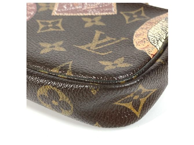 Mini Pochette Accessori Monogram Louis Vuitton Marrone Monogramma - vista 5