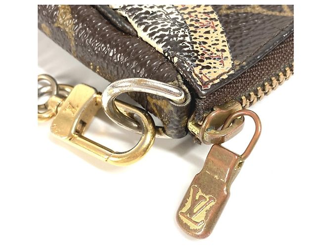 Mini Pochette Accessori Monogram Louis Vuitton Marrone Monogramma - vista 7