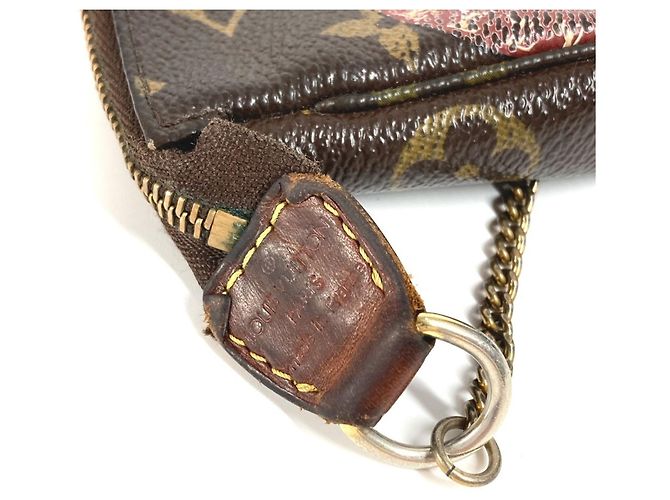 Mini Pochette Accessori Monogram Louis Vuitton Marrone Monogramma - vista 8