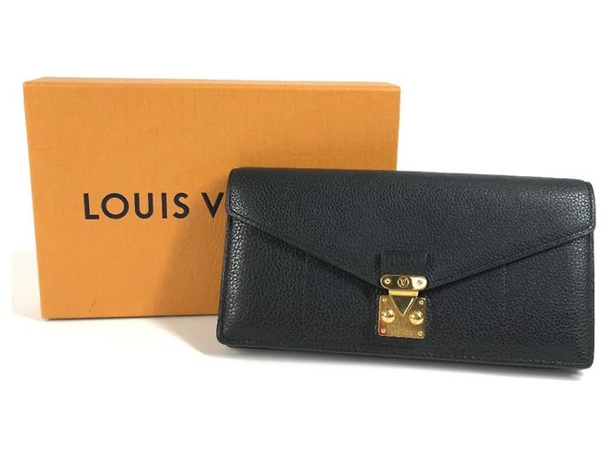 Portafoglio Lungo Louis Vuitton in Pelle Nera Nero - vista 15
