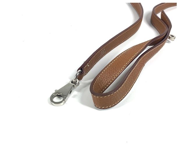 Laisse Kelly Dog d'Hermès Marron - vue 2