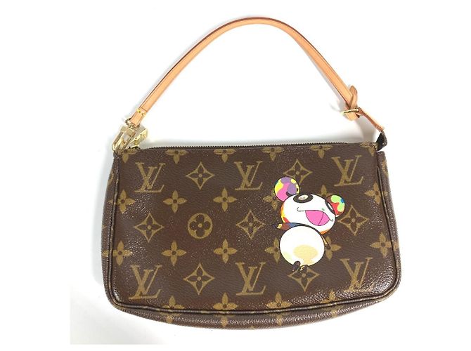 Pochette Accessori Monogram Panda Louis Vuitton Marrone - vista 3