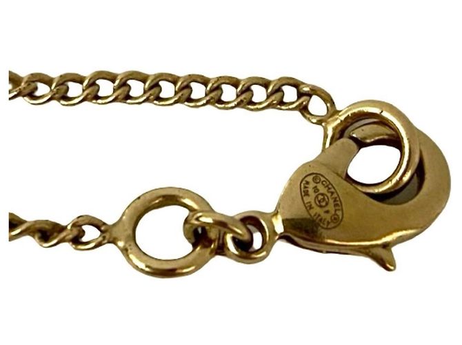 Collar de cadena con colgante de corazón Coco Mark de Chanel Roja Dorado - vista 2