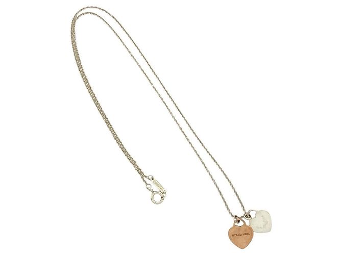 Tiffany & Co Collar Regreso al Doble Corazón Tiffany Plata Dorado - vista 4
